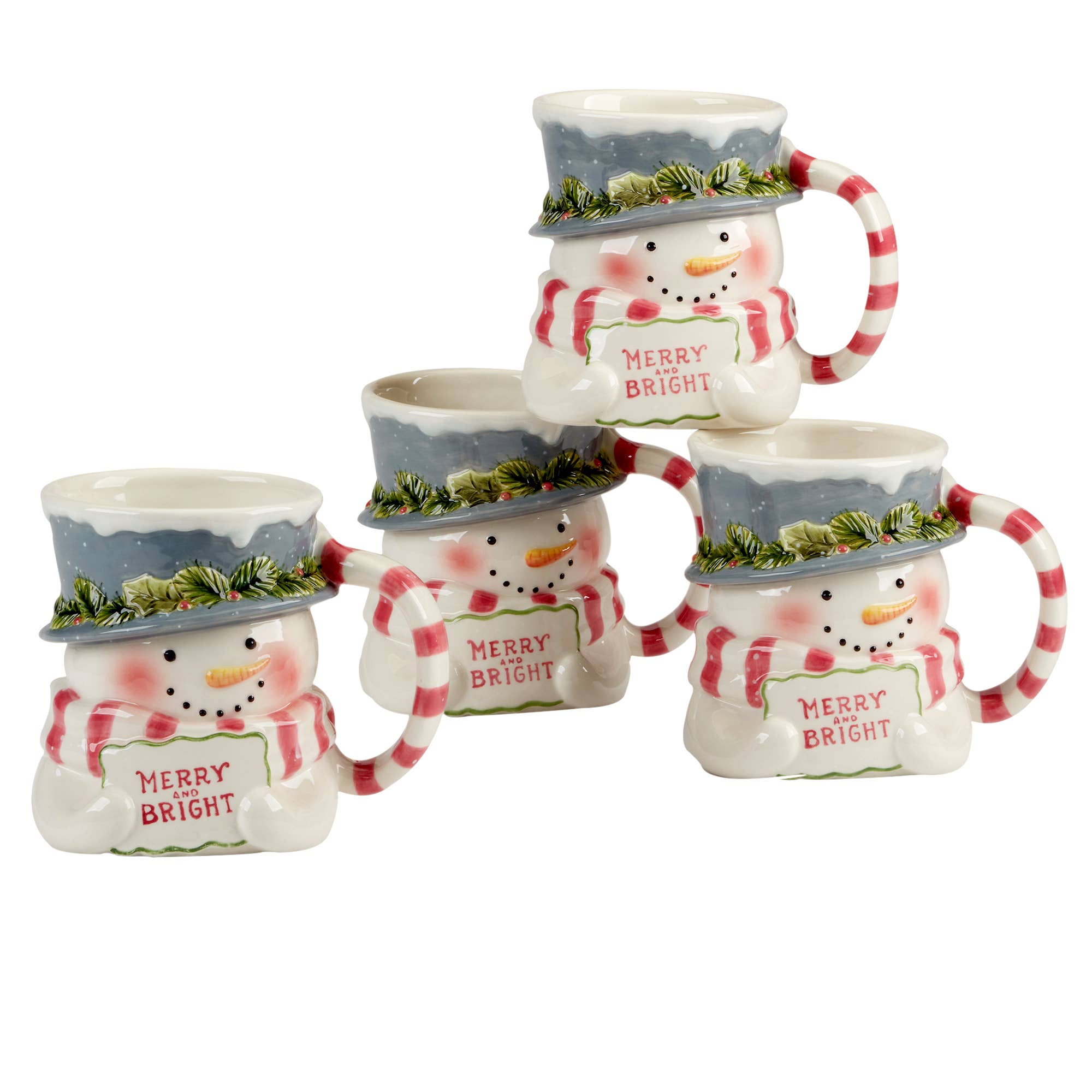 Certified International - Wholesale Koffiemok - Snowman Greetings 3D-mok met kerstmanontwerp2