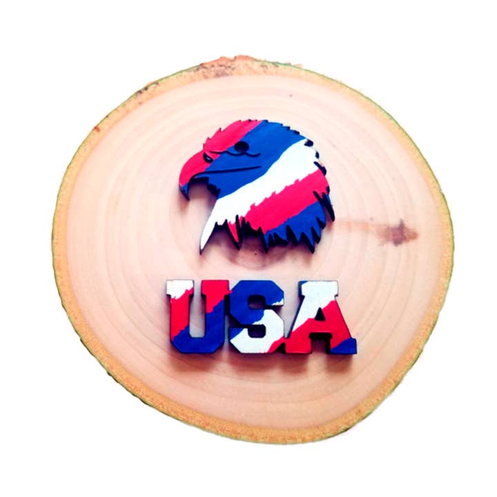 Red/White/Blue Eagle with USA for wholesale by Spears Creations