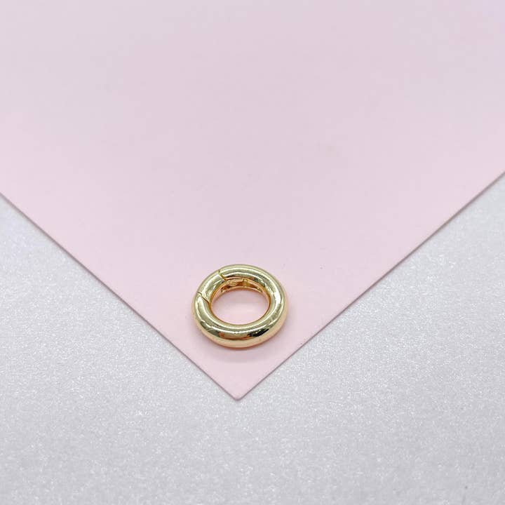 Milie Jewels - Wholesale Clasp - 18k Gold Filled Round Carabiner Clasp for Jewelry Making