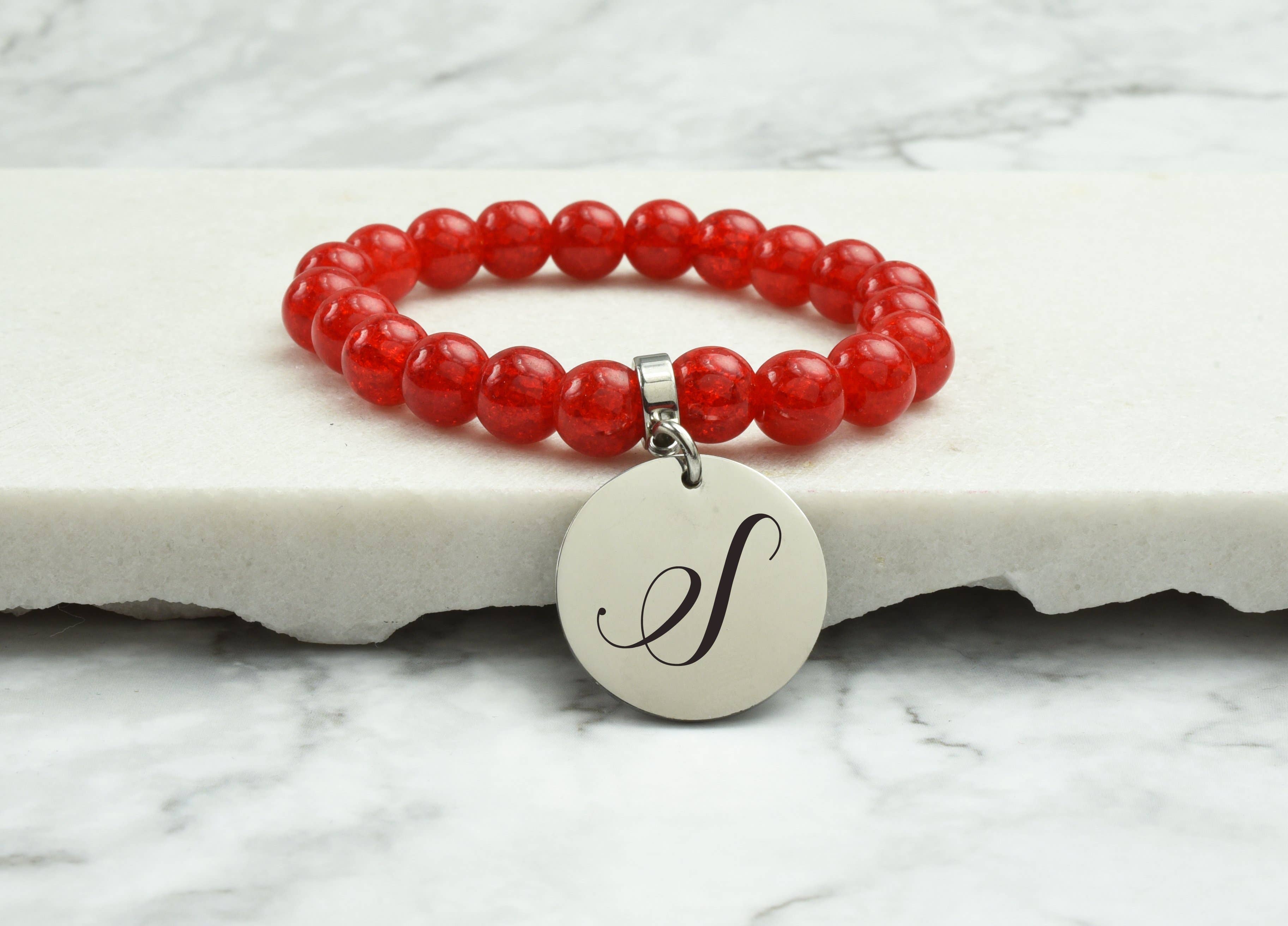 Pink Box - Wholesale Armband met kralen - Mama, Big Sis, Lil Sis Crystal Initial armband door roze doos44