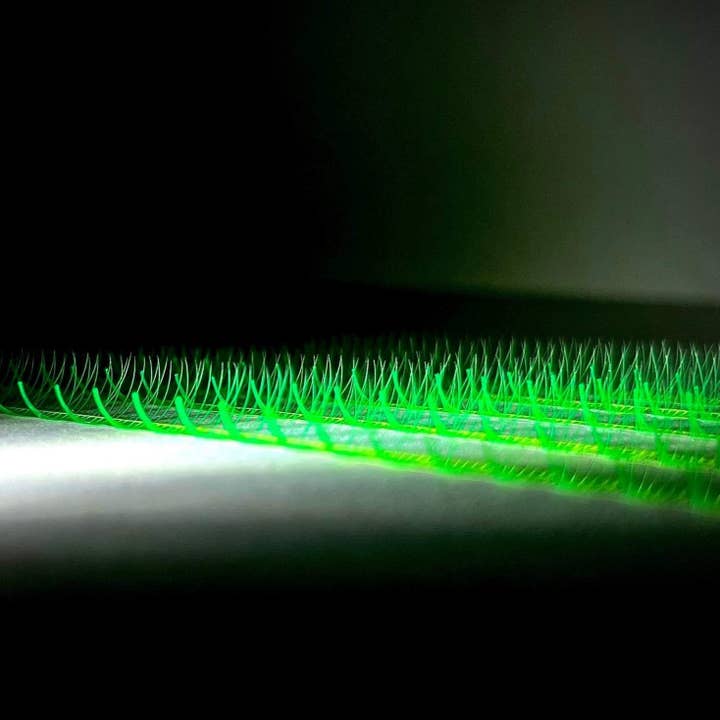 6D | 0.07 NEON GREEN eyelash fan - mix for wholesale by Beautyexpert-shop