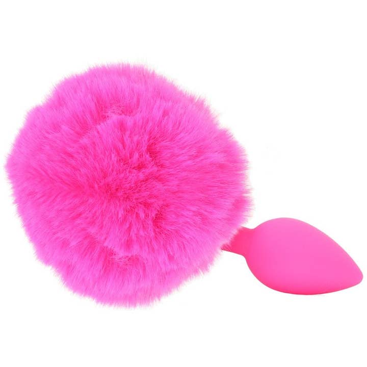 Lingerie Mart - Wholesale Sex Toy - Pipedream Bunny Tail Beginner Silicone Butt Plug in Pink2