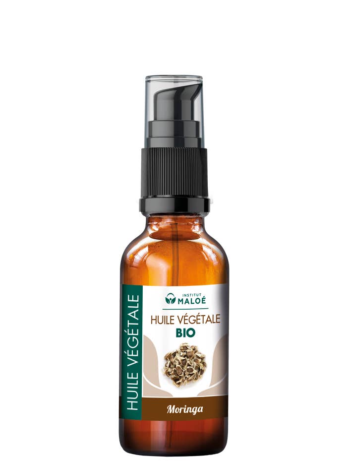 Organic Moringa vegetable oil 50 mL for wholesale by Institut Maloé
