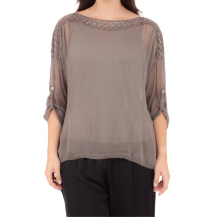 6692 Fango Vera May Italiensk Silketop for engroshandel hos VeraMay