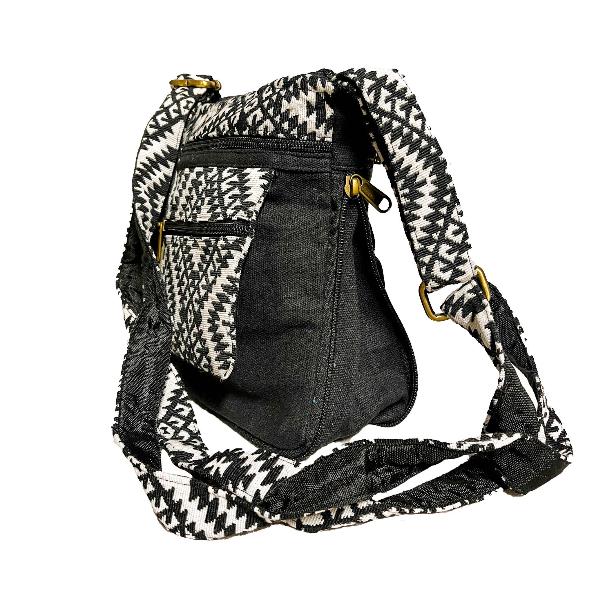 Zumki - Wholesale Crossbody Bag - Women's - Sage Geo Print Cotton Crossbody Expandable bag1