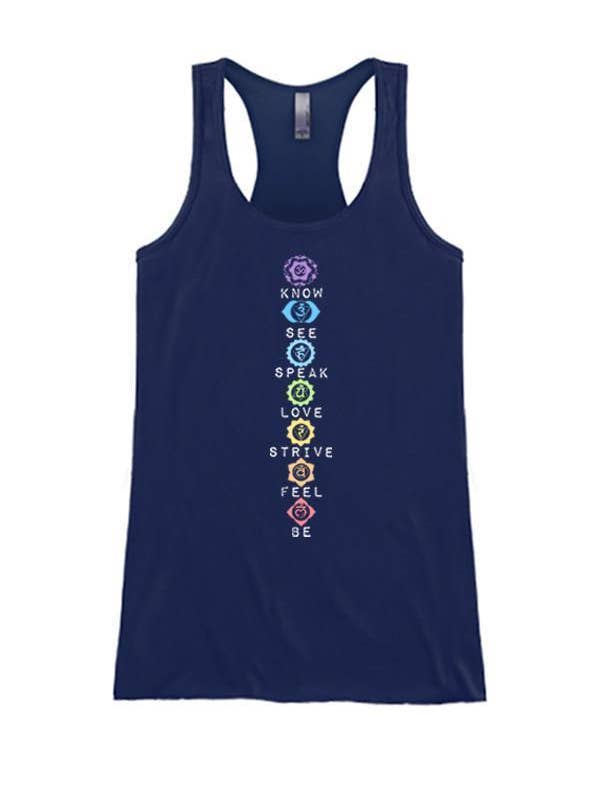 Soulful Wear - Wholesale Tank Top - Women's - Vertical Chakras Vibrant Design Apparel