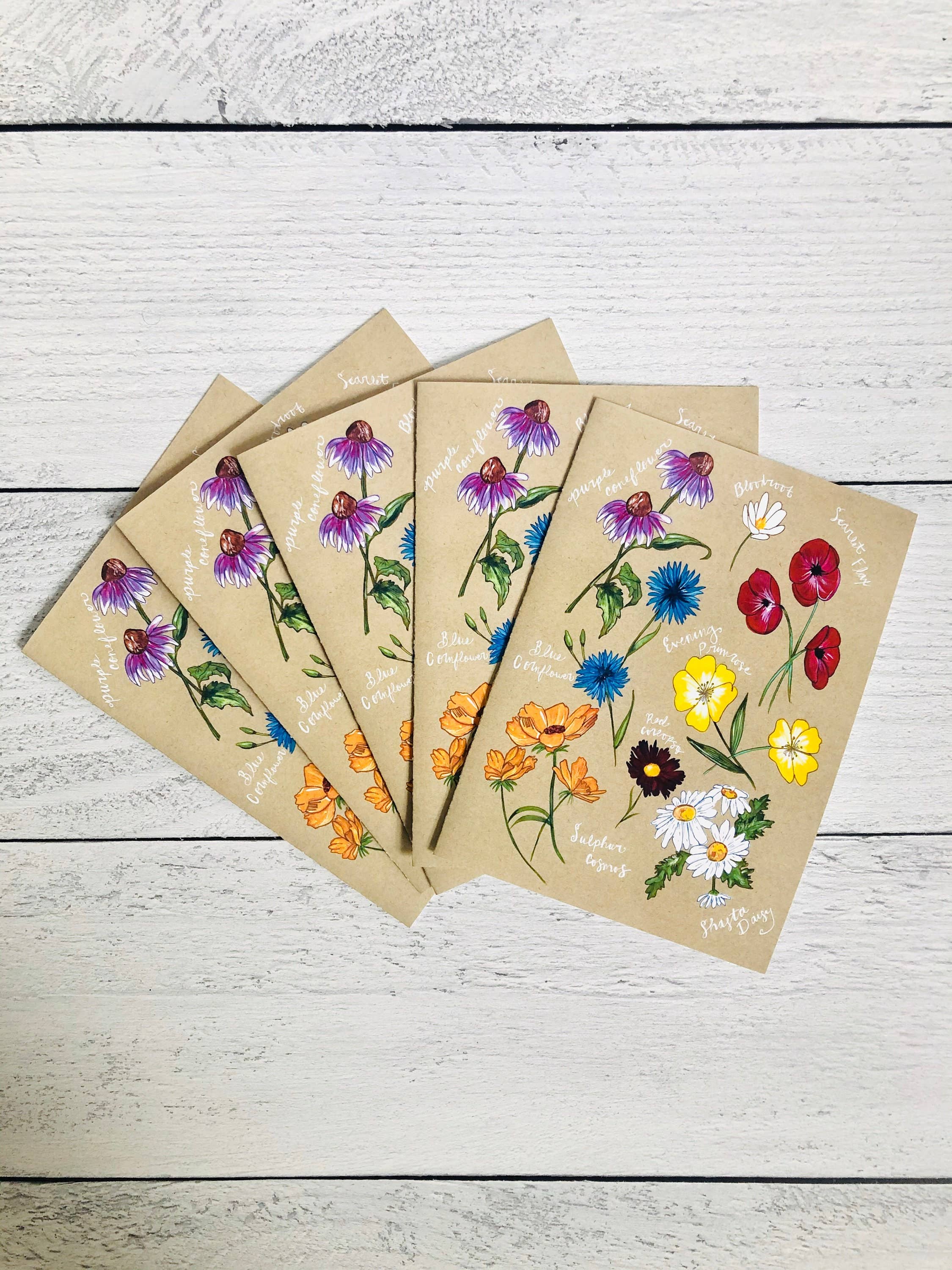 A Quartzy Life – Engroshandel Hverdagshilsen kort – Prærie Wildflowers Card2