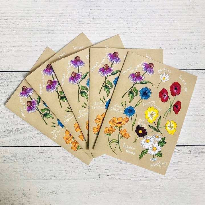 A Quartzy Life – Engroshandel Hverdagshilsen kort – Prærie Wildflowers Card2