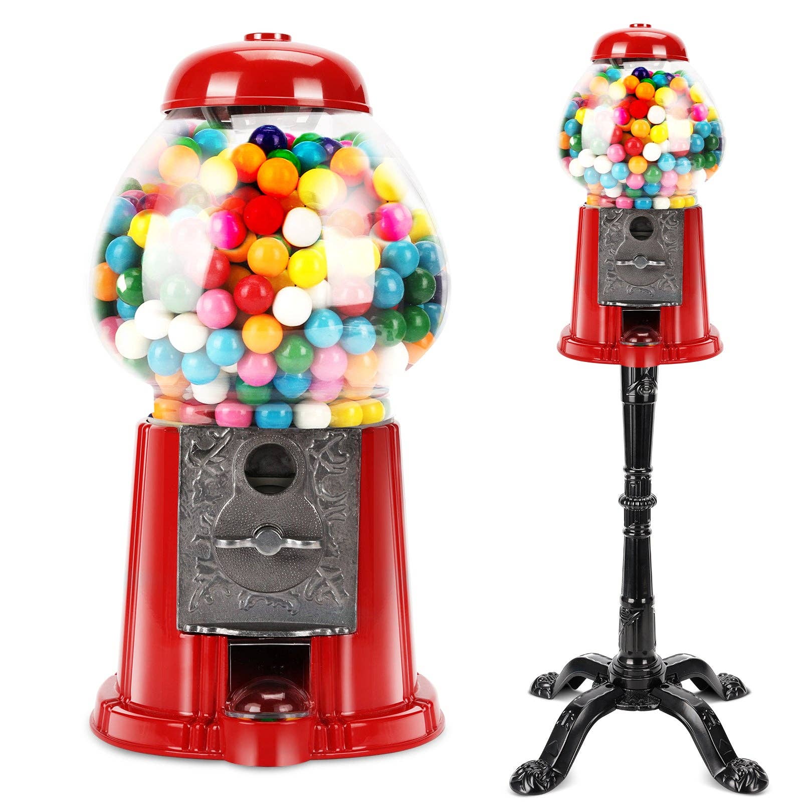 39F Inc. - Wholesale Gag Gift/Novelty Gift - 15"Commercial Red Gumball Machine with Stand & Coin Operated0