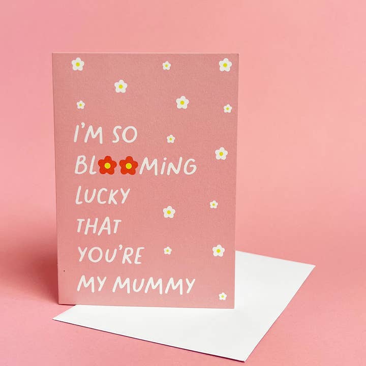 Carte Wordy Blooming Lovely Mummy - Anniversaire/Fête des Mères pour la vente par Heather Alstead Design Ltd