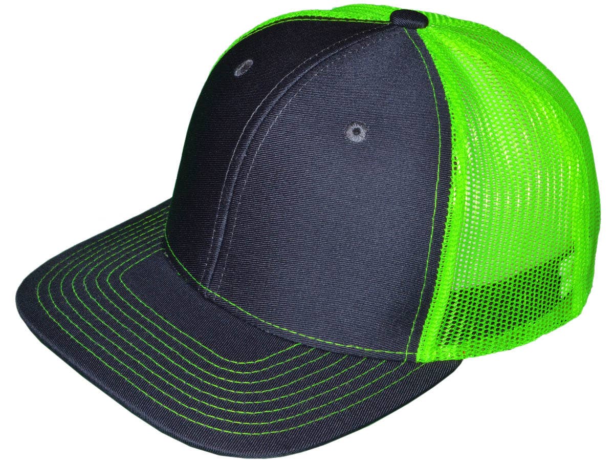Buck Wholesale – Großhandel Trucker-Cap – Unisex – Blanko Trucker-Hüte — 6 Paneele SnapBack Mesh BK Caps20