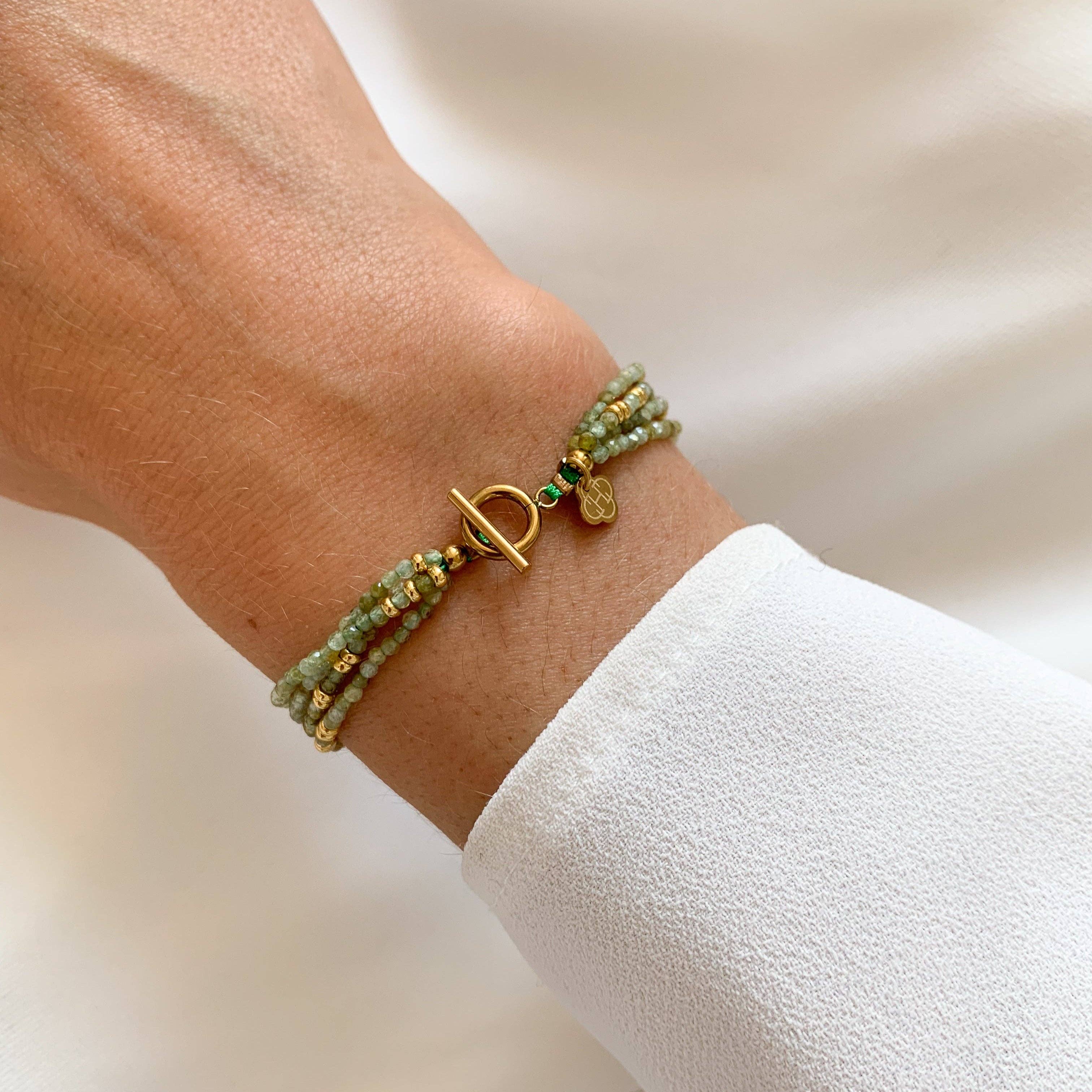 Meora Paris - Wholesale Beaded Bracelet - Tsavorite Bracelet1