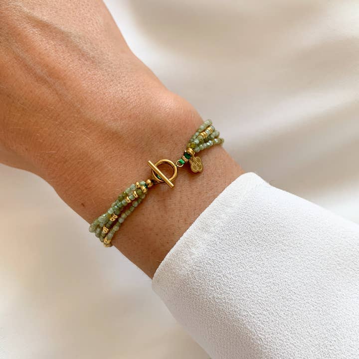 Meora Paris - Wholesale Beaded Bracelet - Tsavorite Bracelet1