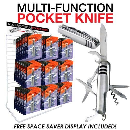 Deluxe Import Trading - Wholesale Pocket Knife/Holder - 24Pc 7 Function Multi Function Pocket Knife0