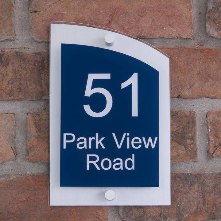 Placa de identificação da casa superior elevada em acrílico, personalizada por atacado de The House nameplate company