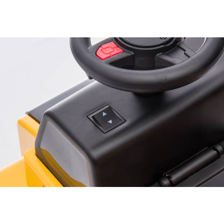 Yellow 6V CAT Dump Truck Ride-On Toy for wholesale on Faire7