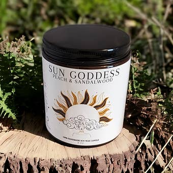 Sun Goddess Soy Candle for wholesale by Tangled in Thyme