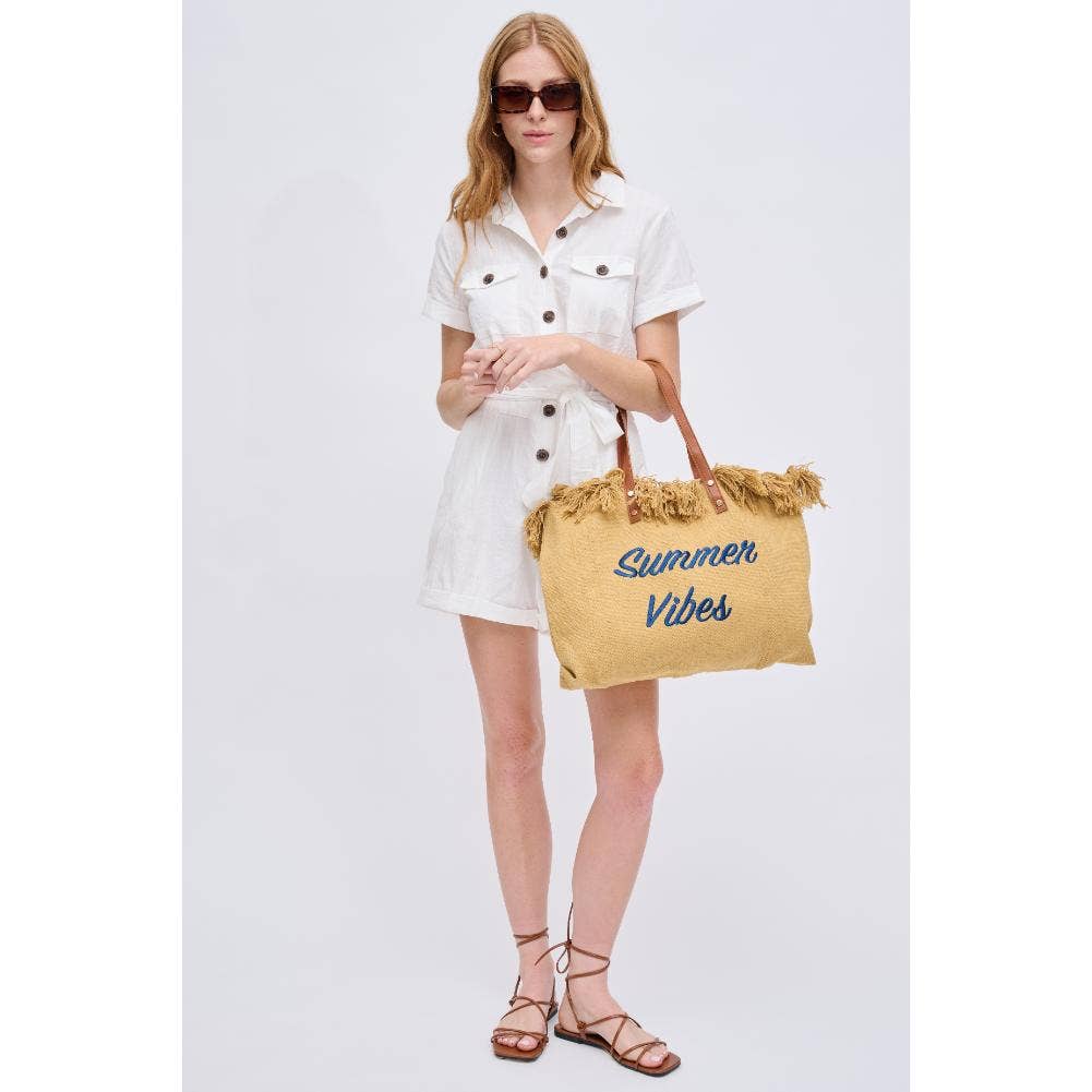 Urban Expressions - Wholesale Beach Bag - Summer Vibes Fringe Beach Tote17