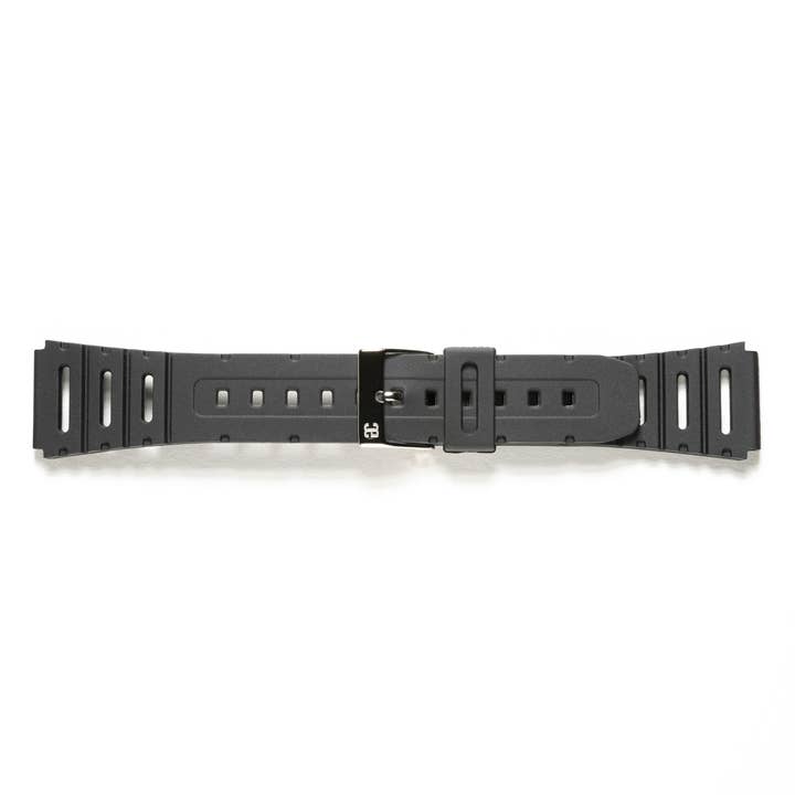 Black Flat Rubber Watch Strap (1015) for wholesale on Faire2