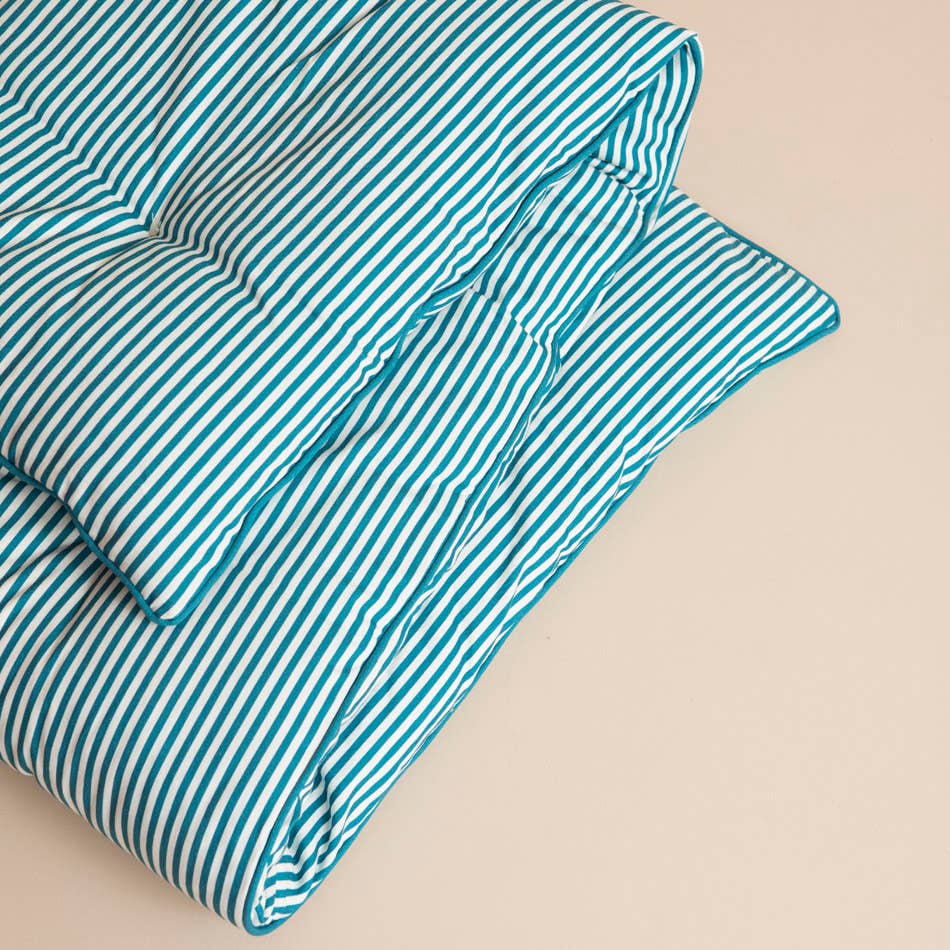 Mahe Homeware - Venta al por mayor Manta de cama - Cubrecama/saco de cama Bluesteel 85x200 cm3