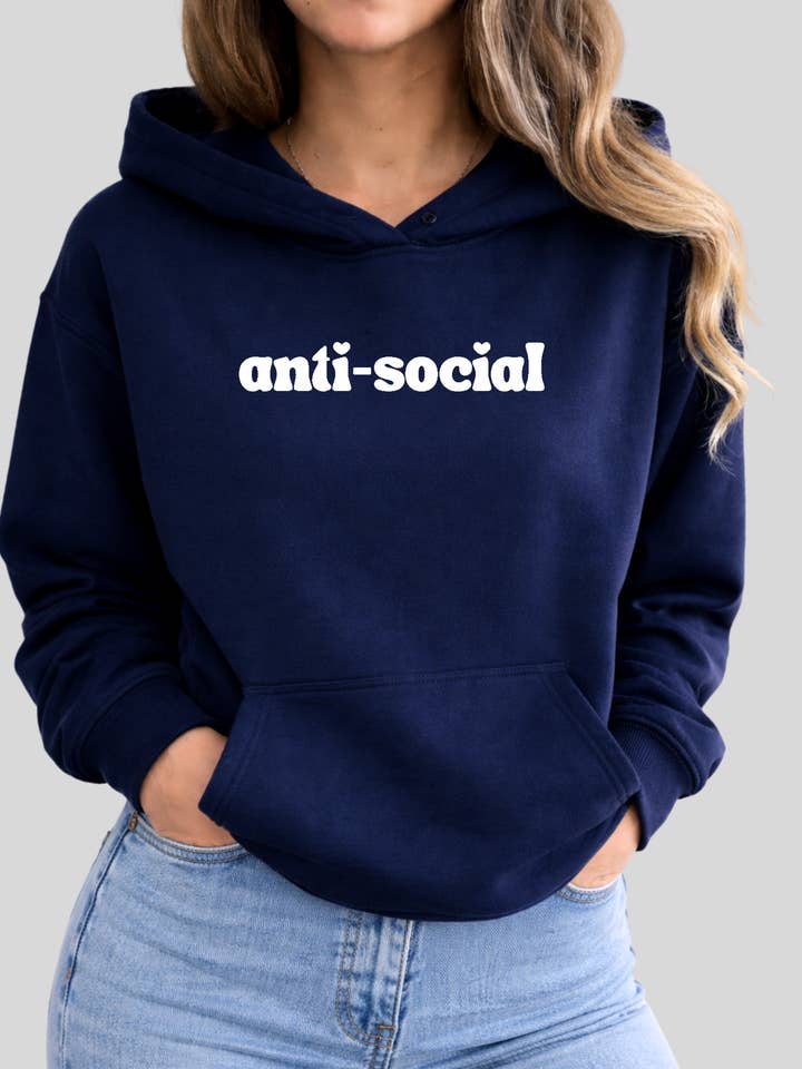 Hoodie douillet antisocial pour la vente par Blonde Ambition | Jewelry | Valentines Gift & Sweaters
