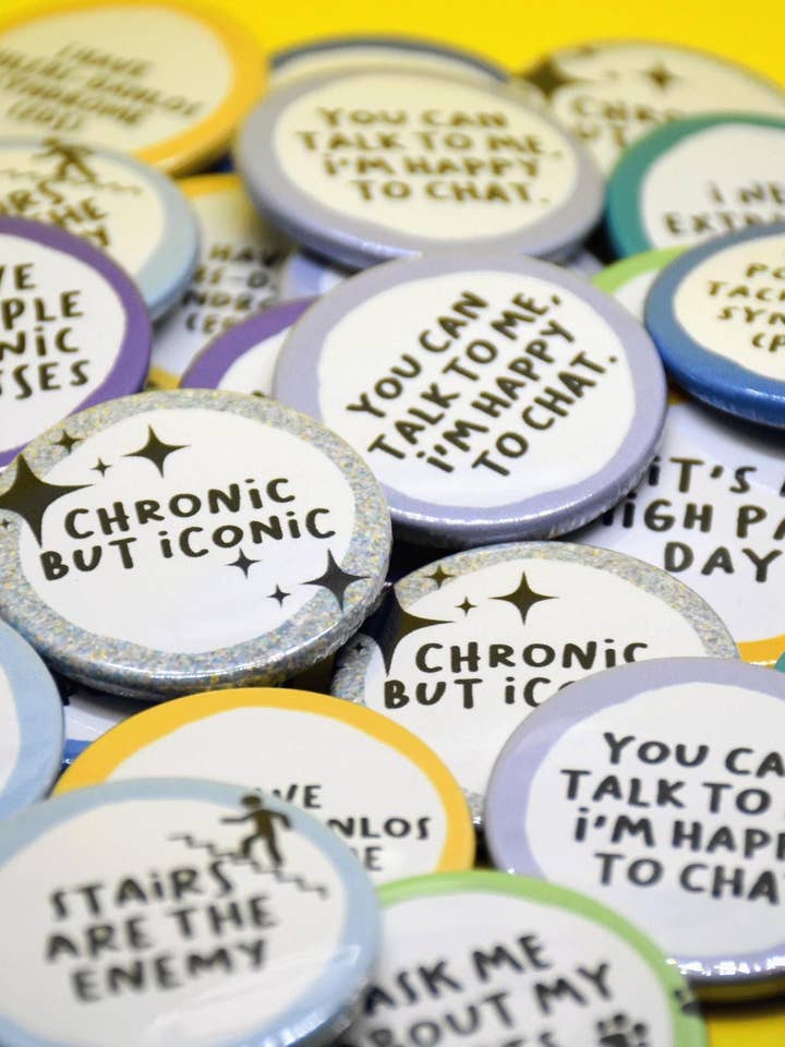 Hidden Disabilities Badges: PoTS, EDS, Chronic Illness for wholesale by Fynedesignshop