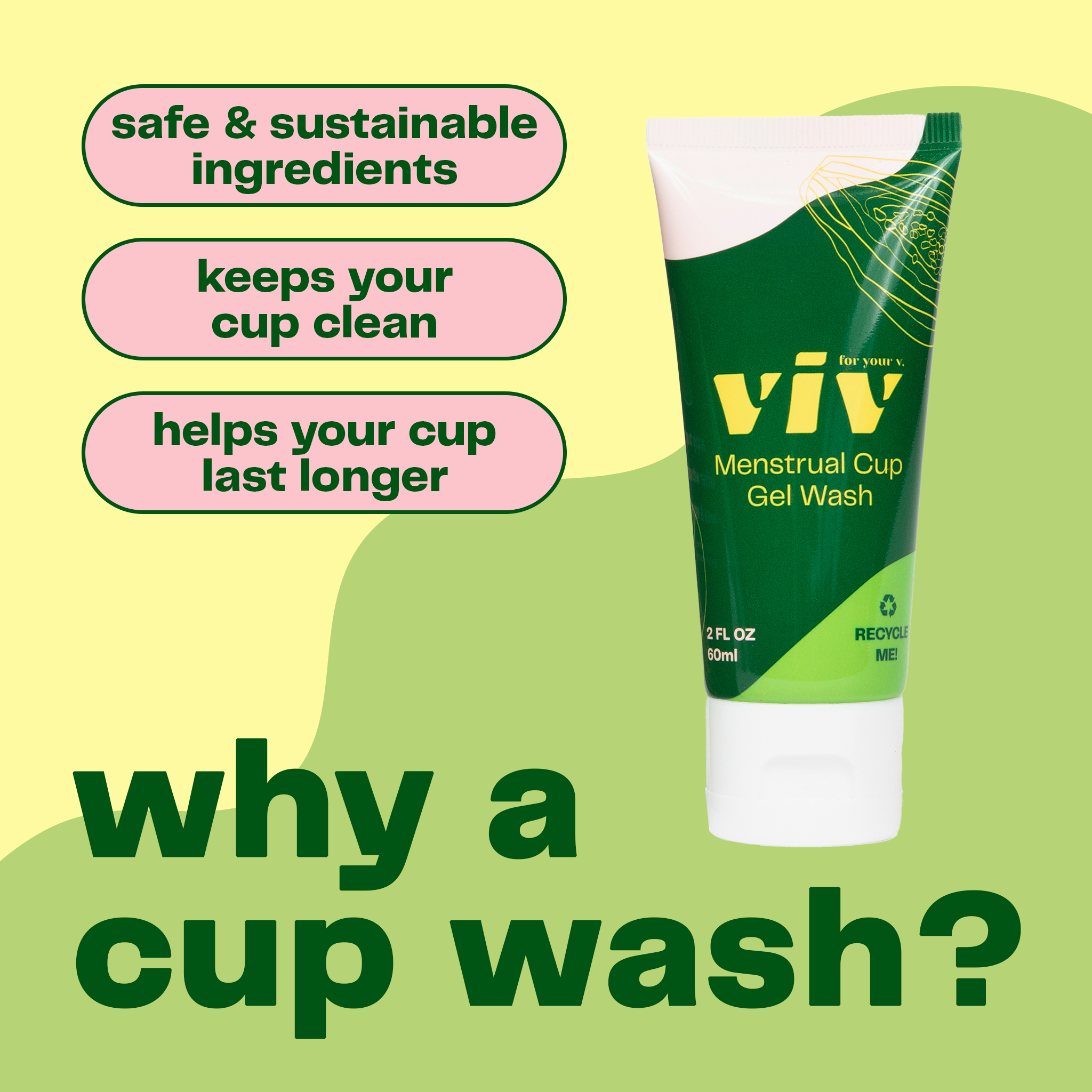 Viv for your V - Wholesale Menstrual Cup - Viv Menstrual Cup & Disc Wash - All Natural Gel Cleanser2