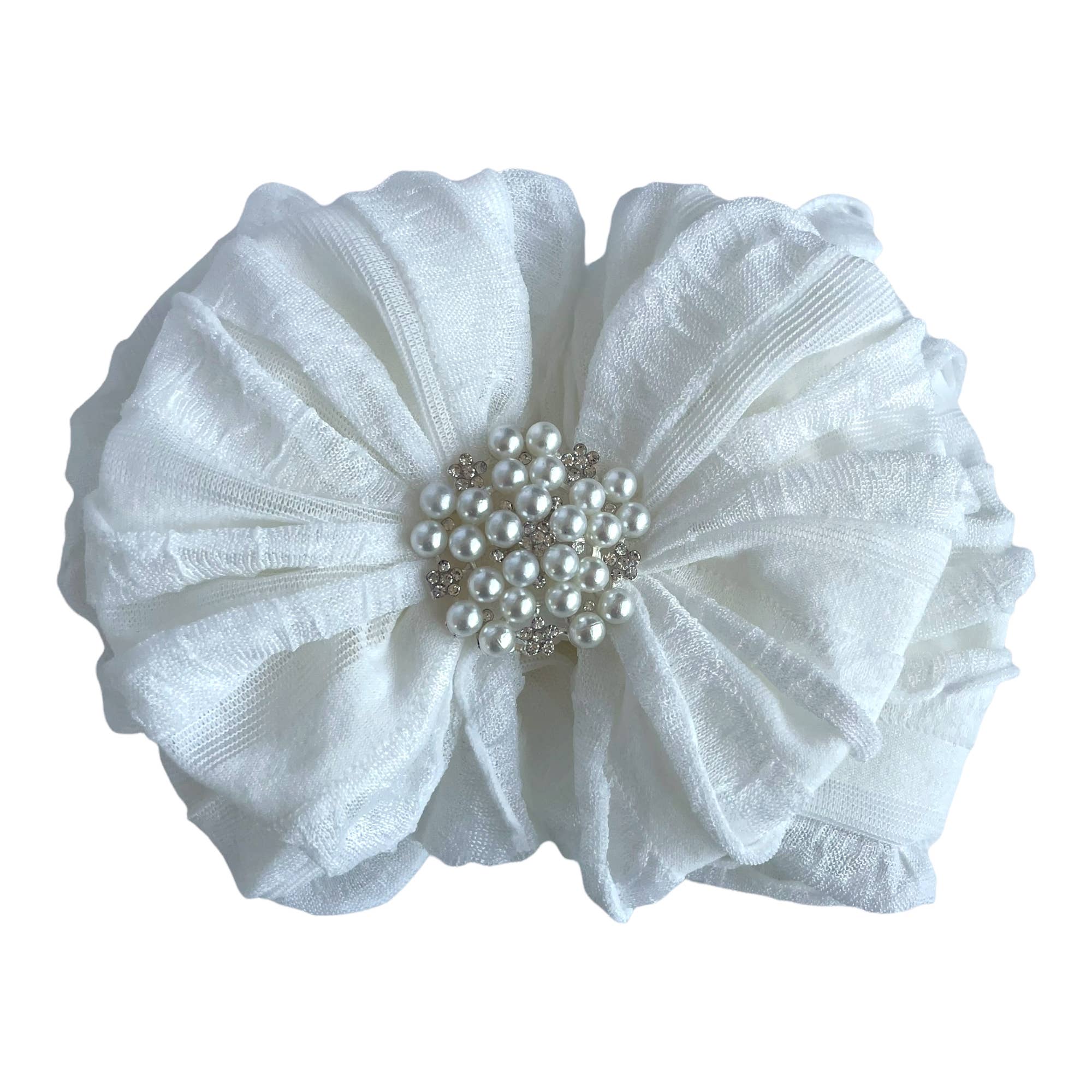 Rockin Royalty - Wholesale Fashion Headband - Baby - Pearl Ruffled Headband0