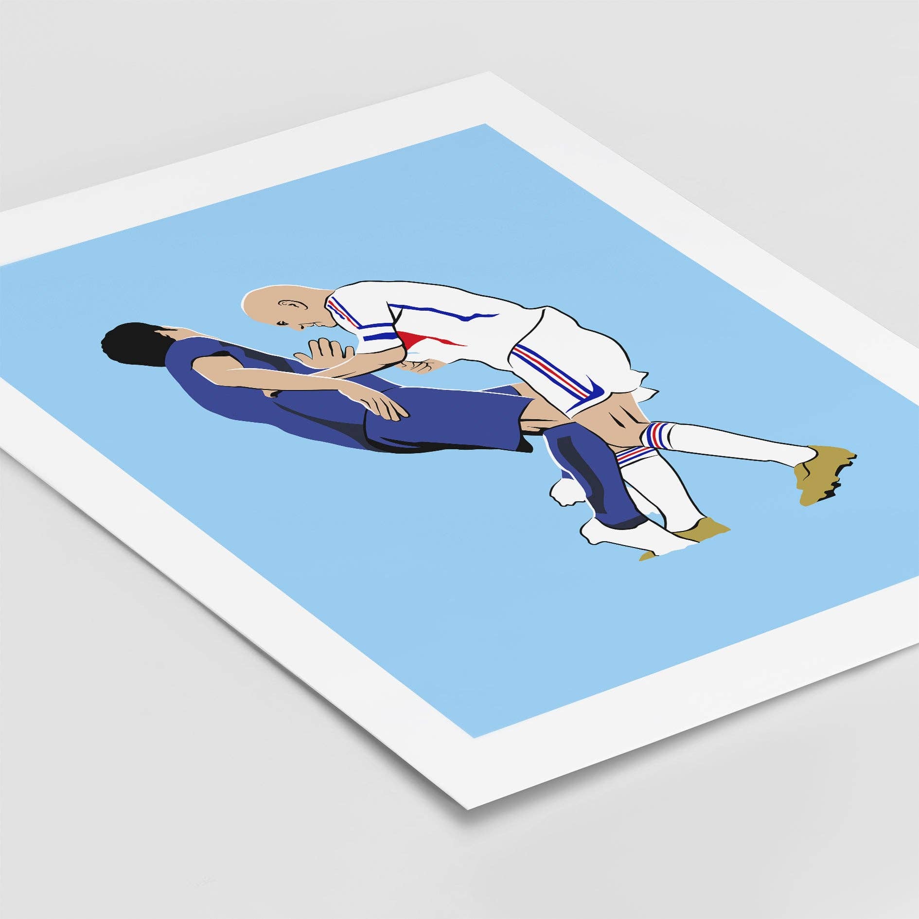 Football Devotion – wholesale Art print – Zidane and Materazzi Print1