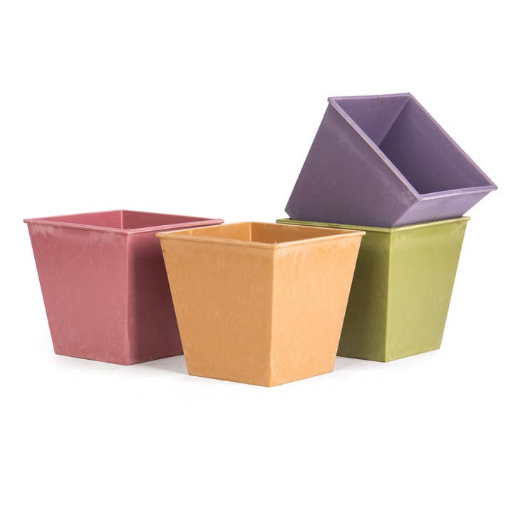 Willow Group - Wholesale Plant Pot - Square Poly Planters Asst/4 colors - plants or gifts1