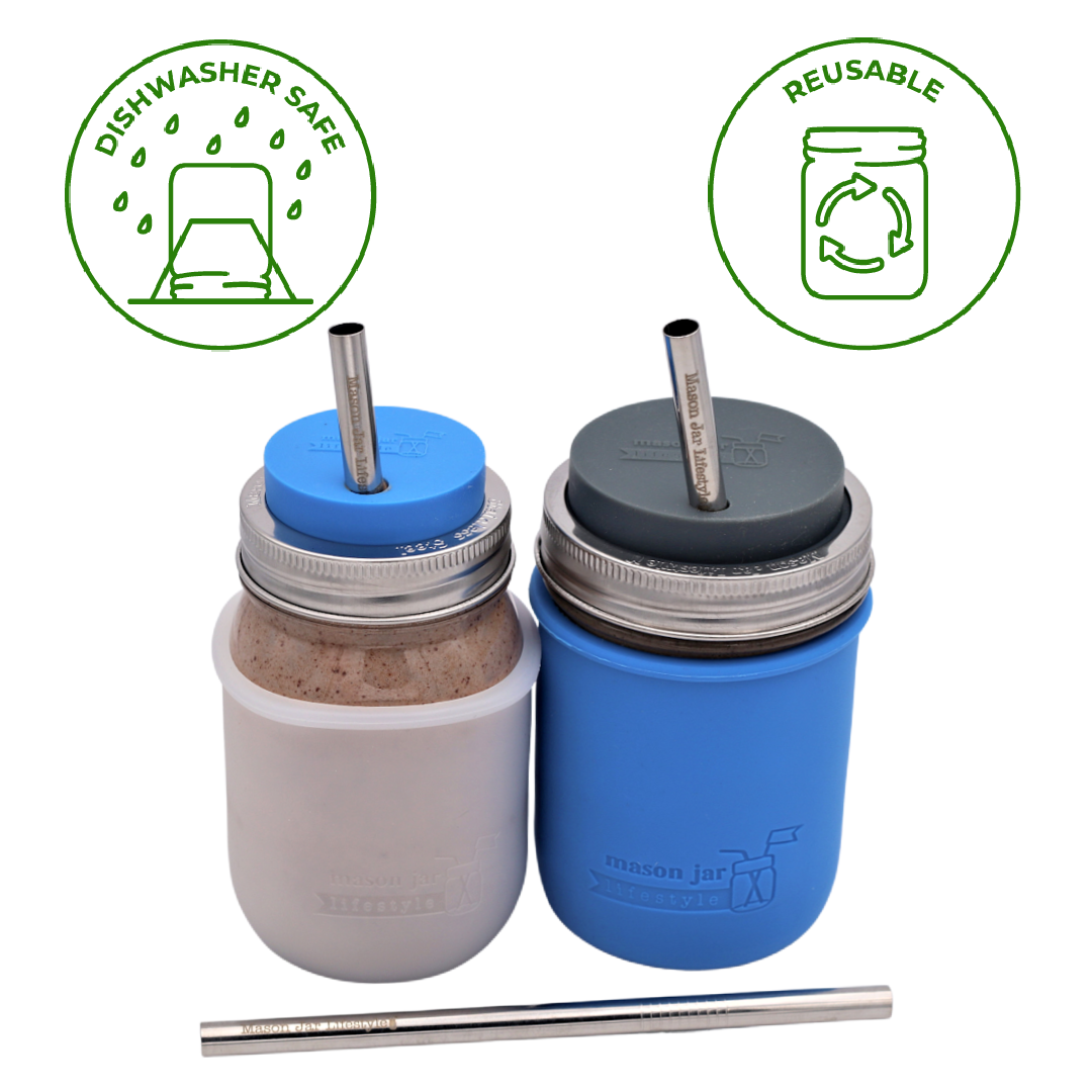 Mason Jar Lifestyle - Wholesale Drinking Straw - Medium Stainless Steel Smoothie Straws for Pint Mason Jars4