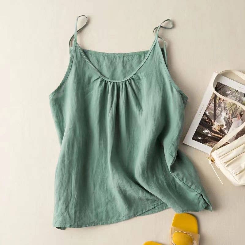 Hope & Sunshine - Wholesale Tank Top - Women's - Cotton Linen Camisole Tank Top16