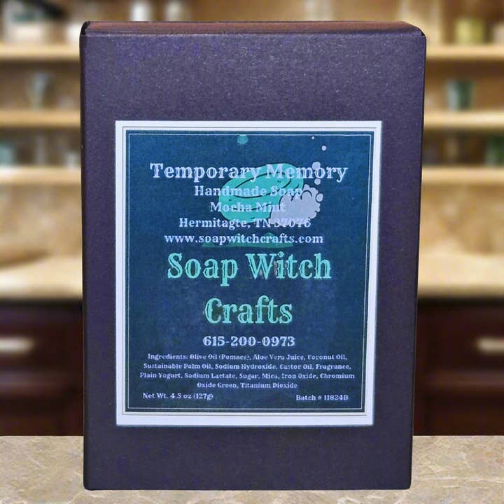 Naomi's Happy Place Shop - Wholesale Bar Soap - Temporary Memory Aloe Vera Bar Soap - Mocha Mint1