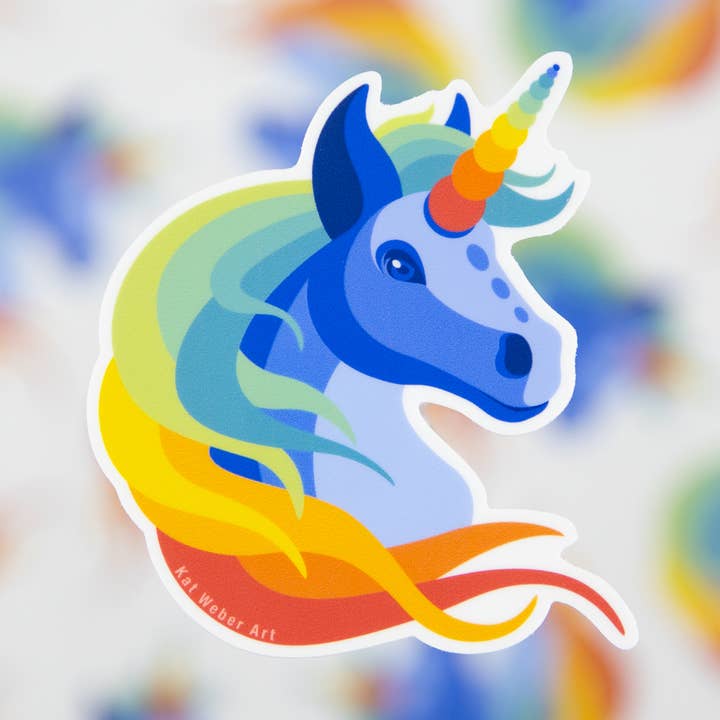 Unicorn Sticker for wholesale by Kat Weber Art
