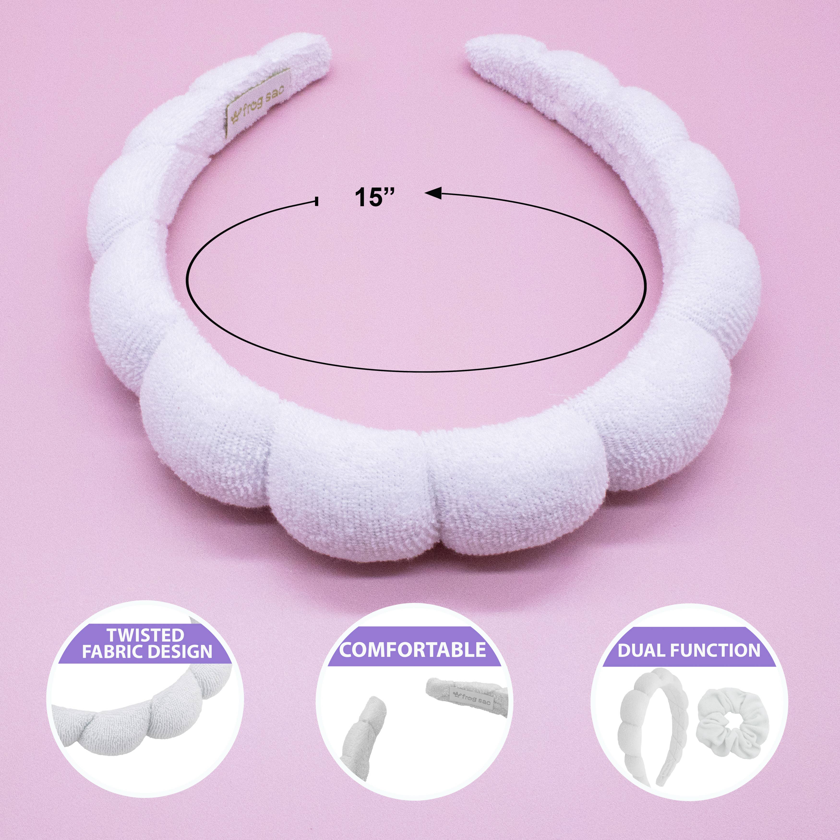 Frog Sac - Wholesale Spa Headband - Spa Headband - Skincare Headband & Scrunchie Wristband Set14