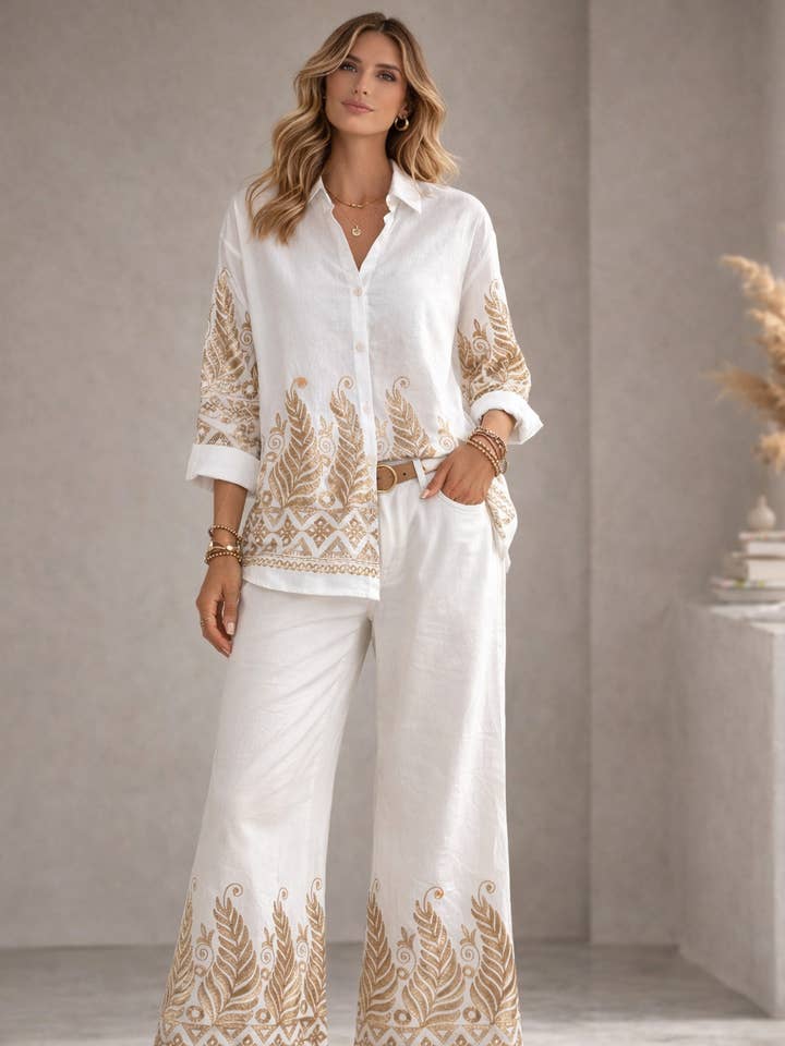 Besticktes Eleganz-Set Pomelo 011 037 für den Großhandel von Pomelo paris