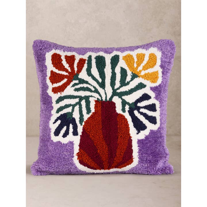 GAURI KOHLI – Engroshandel Pyntepude – Vollard Tuftet Blomstervase Pudebetræk - 20″×20″