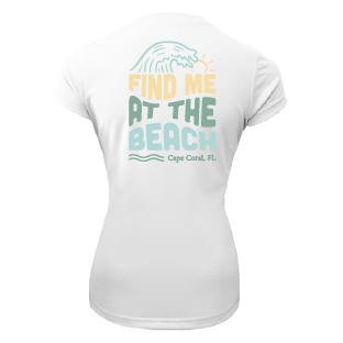 upf50.clothing Private Label & Name Drop - Wholesale Screen Printed T-Shirt - Women's - Find Me at the Beach Women's Shirt1