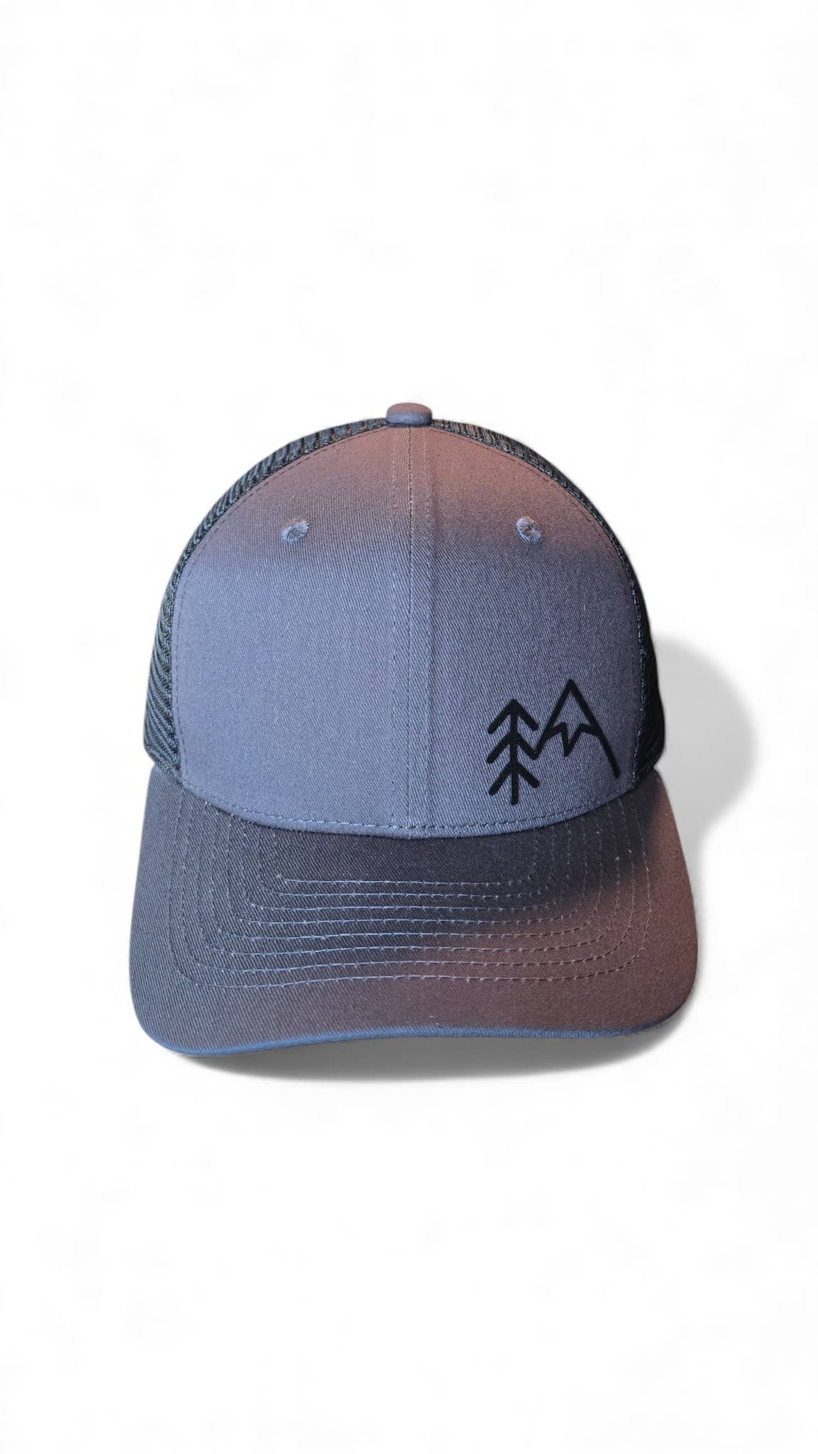 PNW Apparel - Wholesale Trucker Hat - Unisex - Mountains Trees Trucker Hat - Mesh Back Snapback Cap17