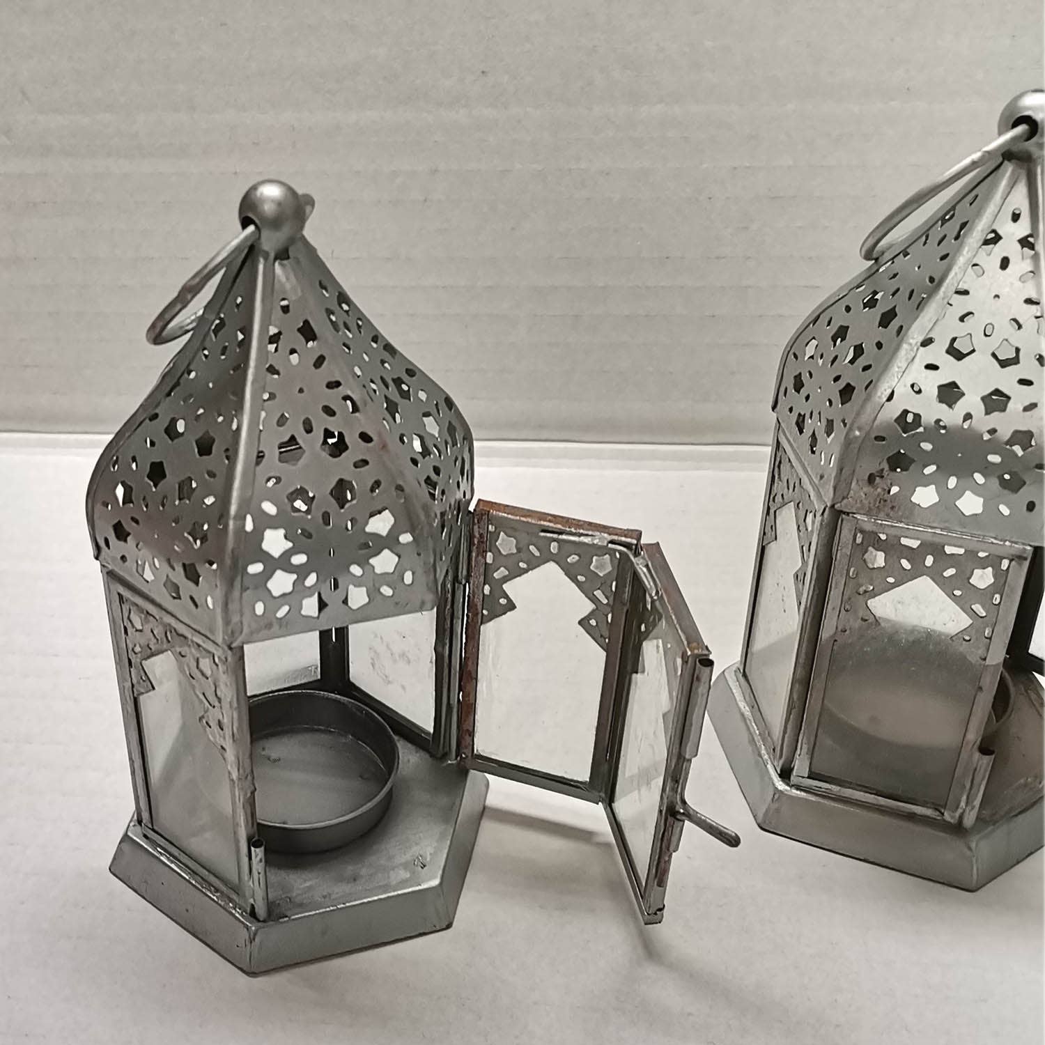 Casa Moro - Wholesale Lantern - Oriental glass lanterns Nael silver set of 3 B-ware |4