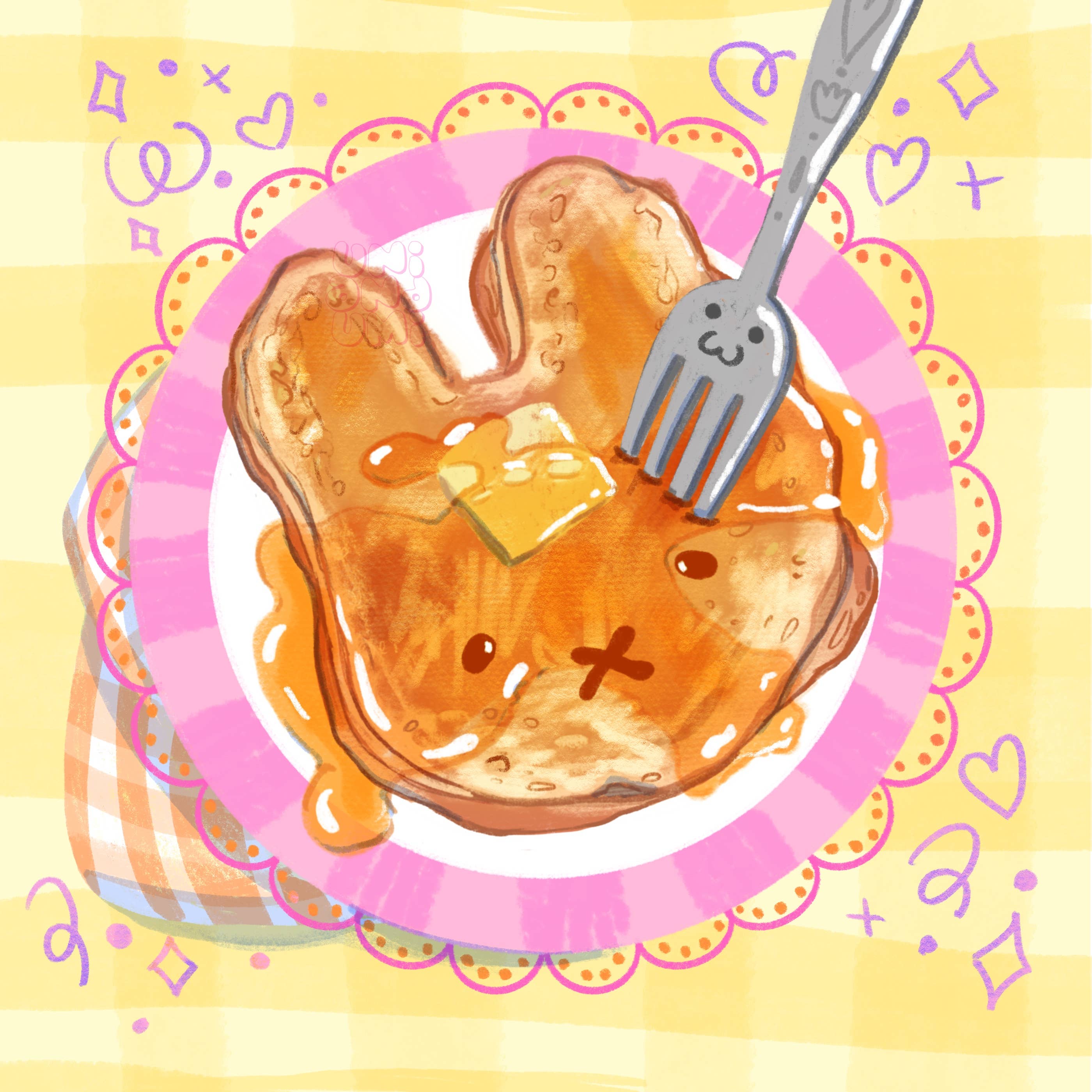 Uni & Umi - Wholesale Keychain - Women's - Bunny Pancake Keychain | Cute Bag Accessories2