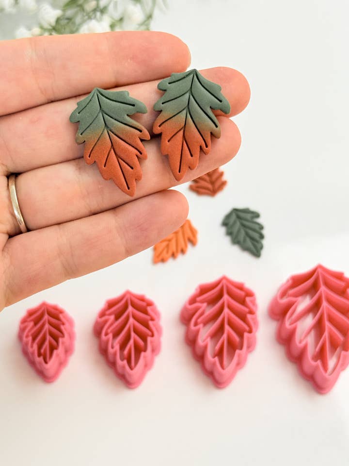 Herfstblad 2025 Polymeerklei Snijder PCC1706 voor wholesale door Tera Clay