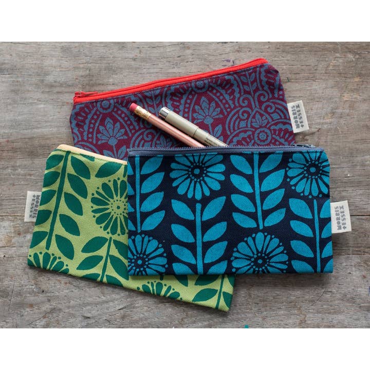 Bolsa con cremallera de lona impresa a mano para venta al por mayor de Morris & Essex