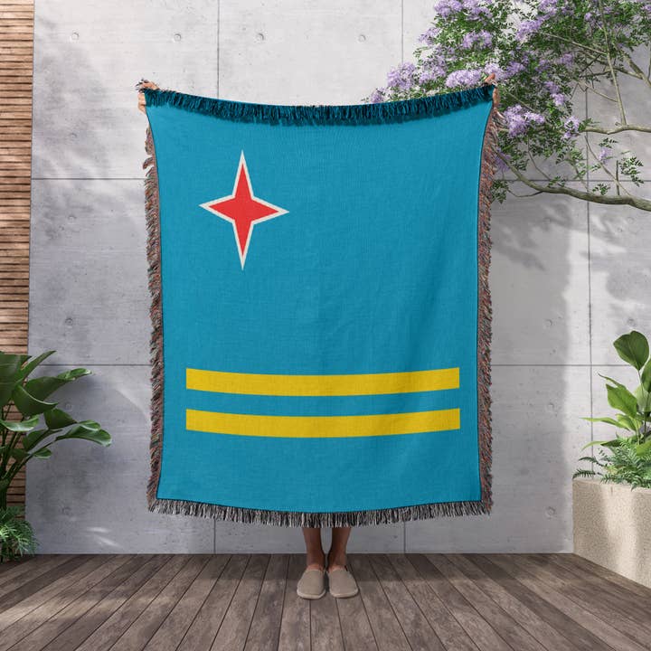 3dRose - Wholesale Throw Blanket - 3dRose, Aruba Flag, Blanket2