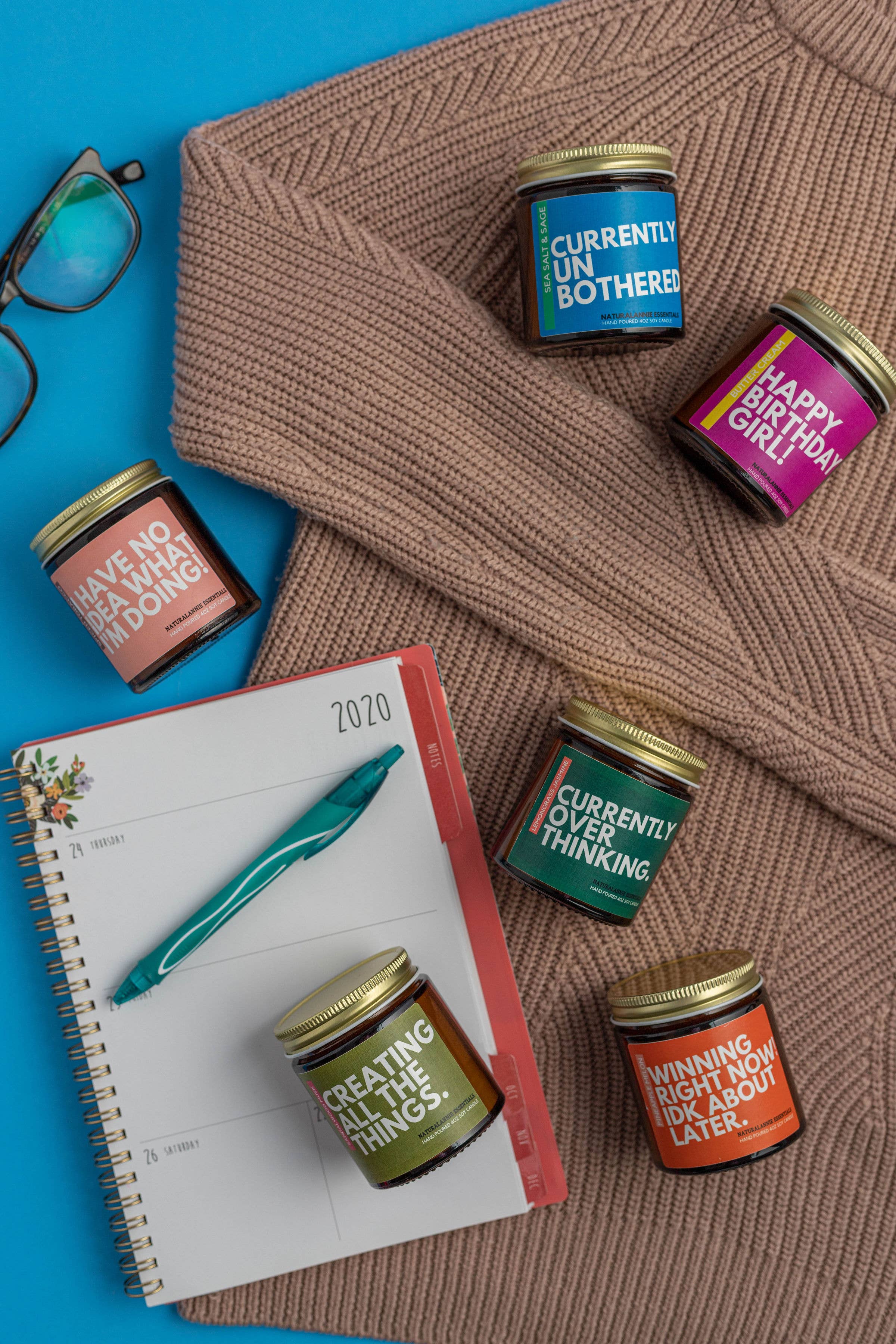 NaturalAnnie Essentials - Wholesale Jar/Filled Candle - Creating All The Things Natural Soy Candle - 4oz2