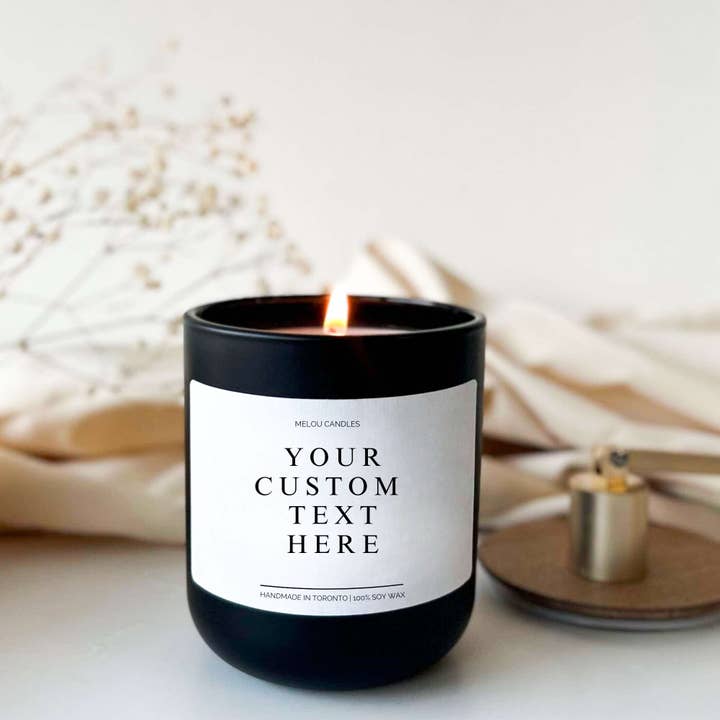 Personalized Candle, Custom Candle, Private Label Candle for wholesale by Melou Candles