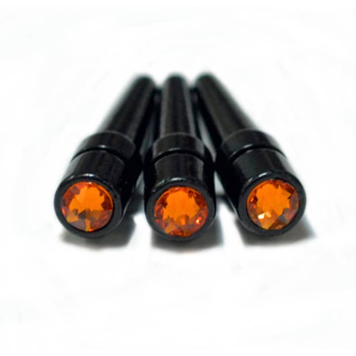 Wood Expressions - Wholesale Board Game - WE Games Black Metal Cribbage Pegs with Crystals - Set of 37