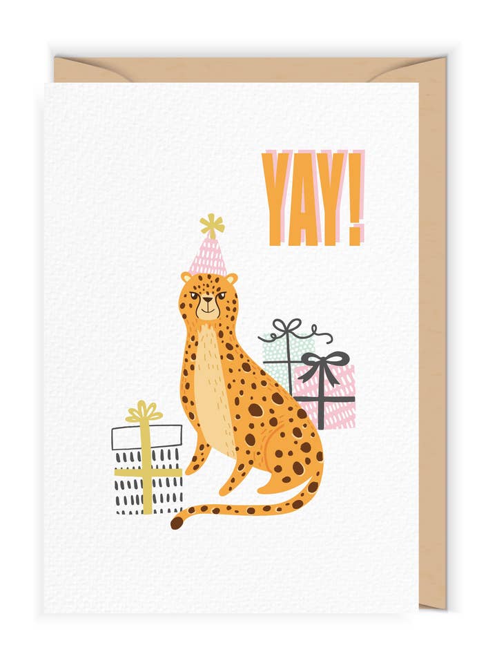 Birthday Card with Tiger YAY! | Happy Birthday Card for wholesale by Cudowianki
