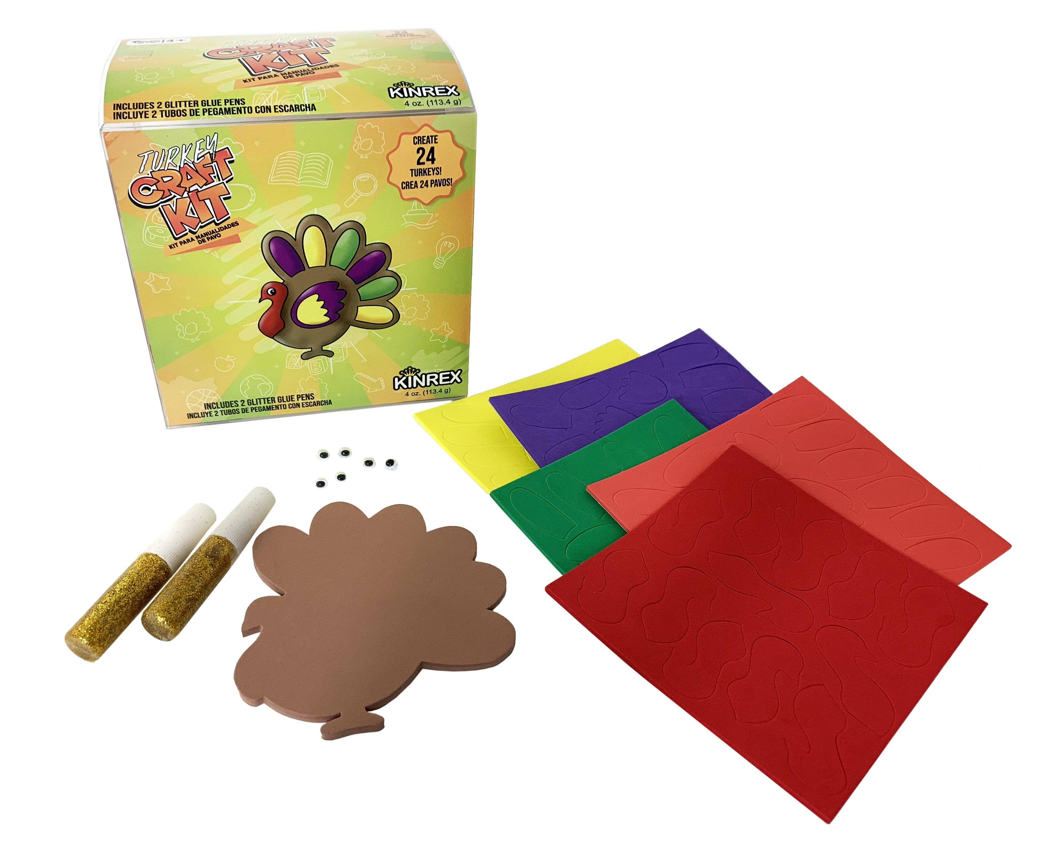 KINREX - Wholesale DIY Craft Kit - Wonderful Thanksgiving Turkey Craft - Thanksgiving Decorations Kit1