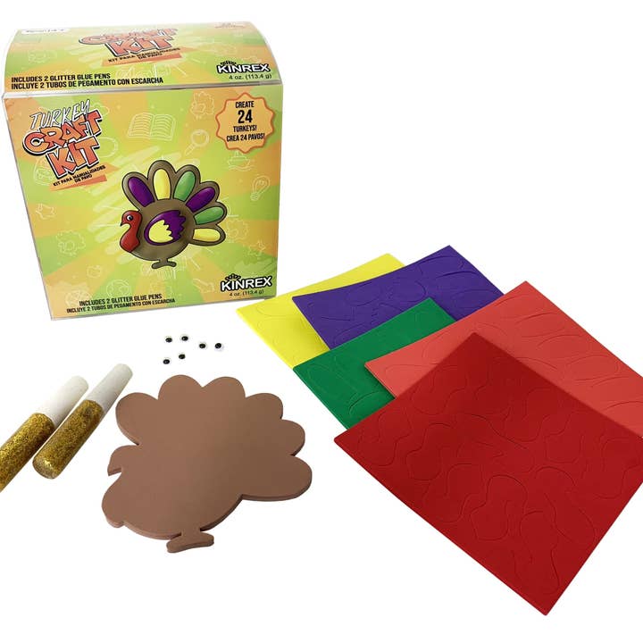 KINREX - Wholesale DIY Craft Kit - Wonderful Thanksgiving Turkey Craft - Thanksgiving Decorations Kit1